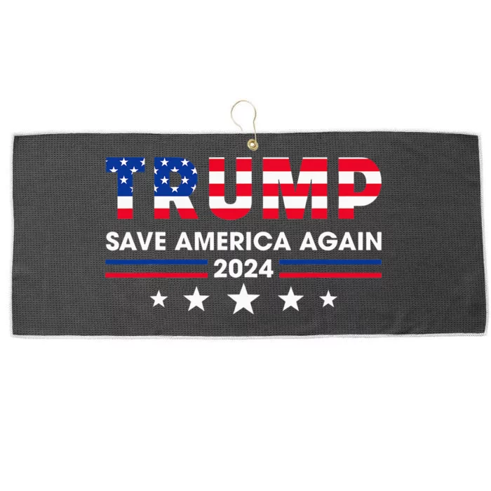 Donald Trump 2024 Take America Back Election The Return Large Microfiber Waffle Golf Towel