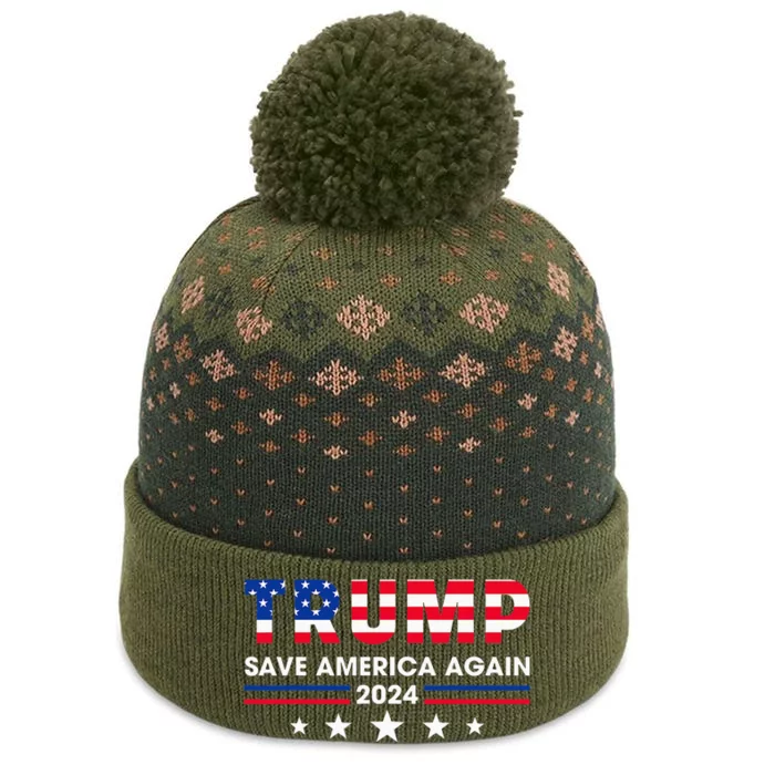 Donald Trump 2024 Take America Back Election The Return The Baniff Cuffed Pom Beanie