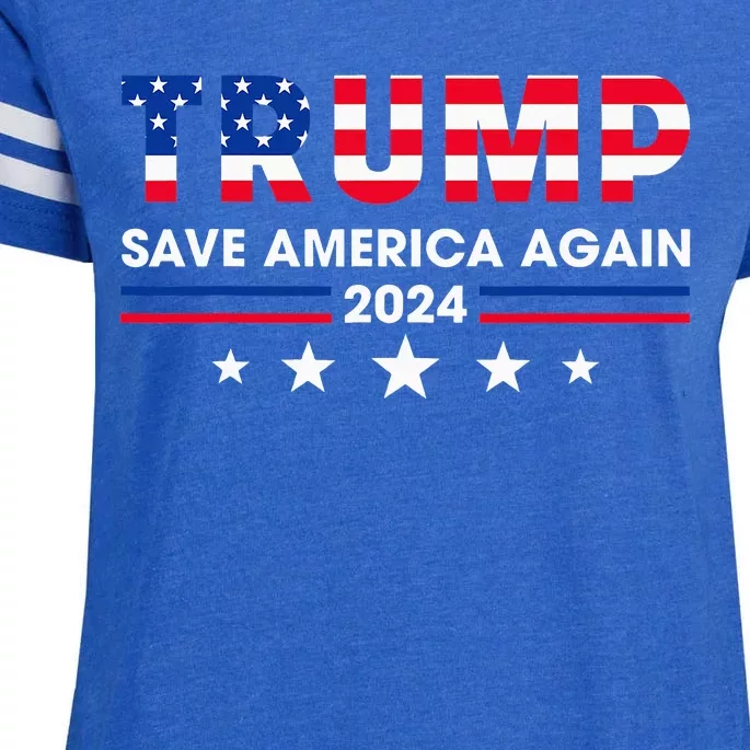 Donald Trump 2024 Take America Back Election The Return Enza Ladies Jersey Football T-Shirt