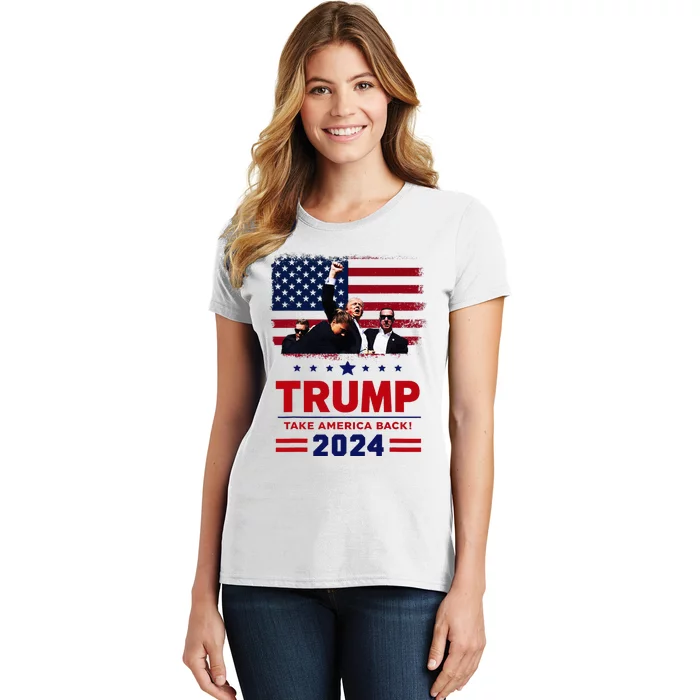 Donald Trump 2024 Survived Shot At Election Rally Women's T-Shirt