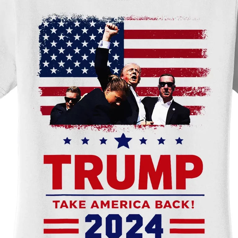 Donald Trump 2024 Survived Shot At Election Rally Women's T-Shirt