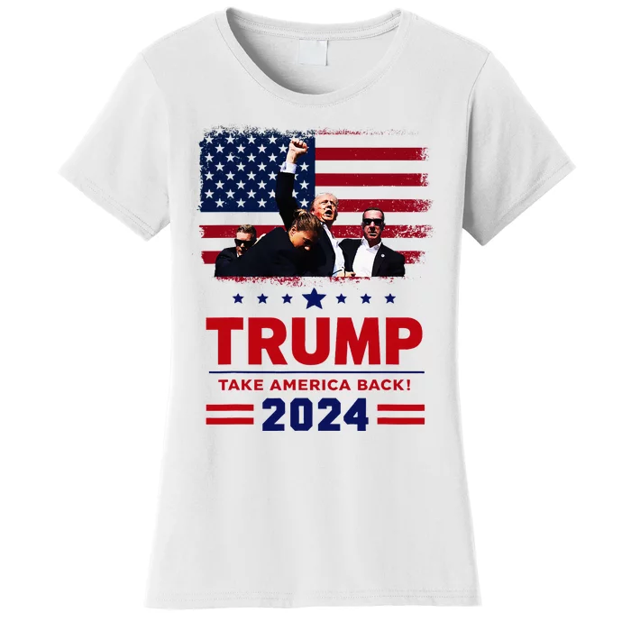 Donald Trump 2024 Survived Shot At Election Rally Women's T-Shirt