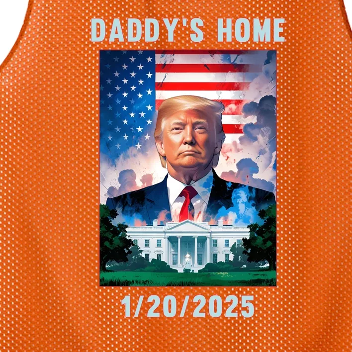 Donald Trump 2024 Daddys Home Mesh Reversible Basketball Jersey Tank