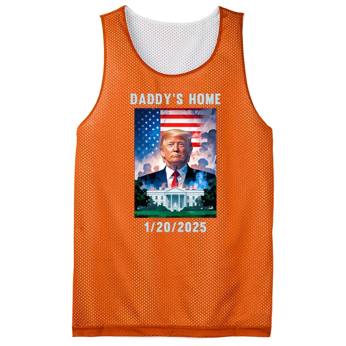 Donald Trump 2024 Daddys Home Mesh Reversible Basketball Jersey Tank