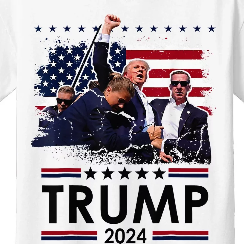 Donald Trump 2024 Survived Shot At Election Rally Kids T-Shirt