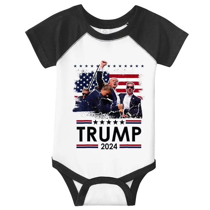 Donald Trump 2024 Survived Shot At Election Rally Infant Baby Jersey Bodysuit