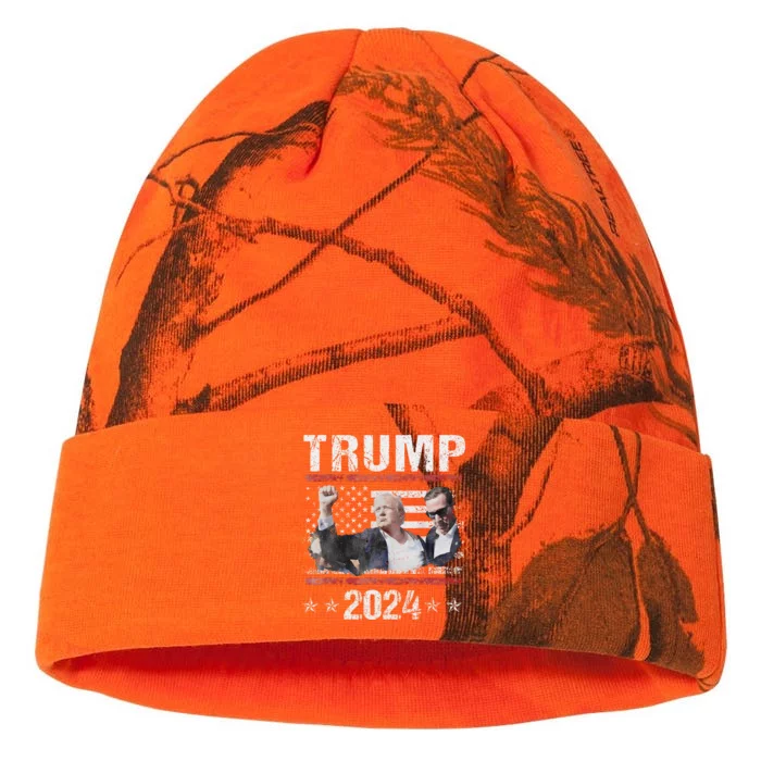 Donald Trump 2024 Survived Shot At Election Rally Kati - 12in Camo Beanie