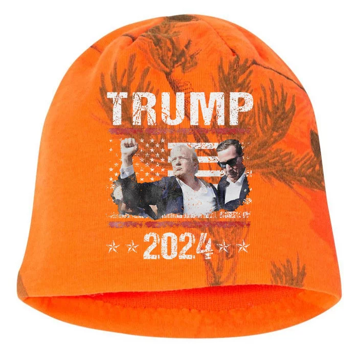 Donald Trump 2024 Survived Shot At Election Rally Kati - Camo Knit Beanie