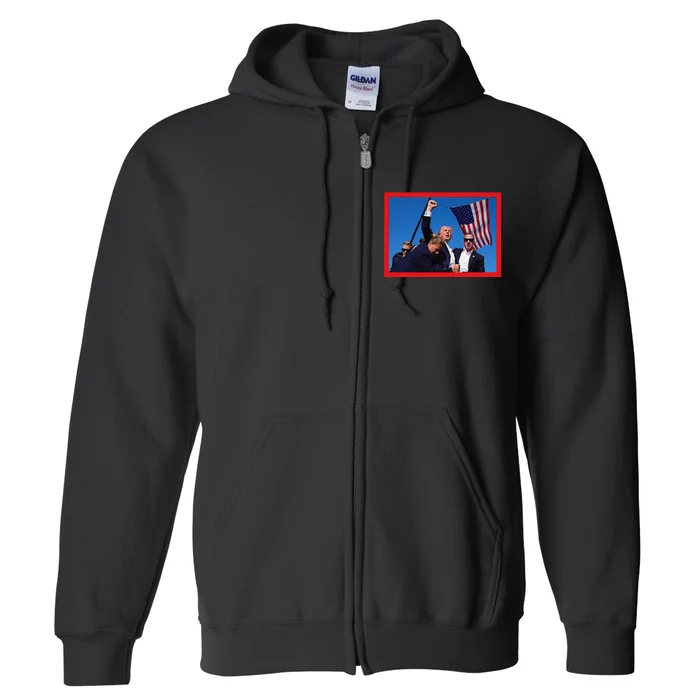 Donald Trump 2024 Iconic Photo Painted Full Zip Hoodie