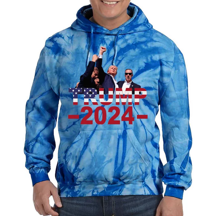 Donald Trump 2024 Escaped Shot At Election Rally Tie Dye Hoodie