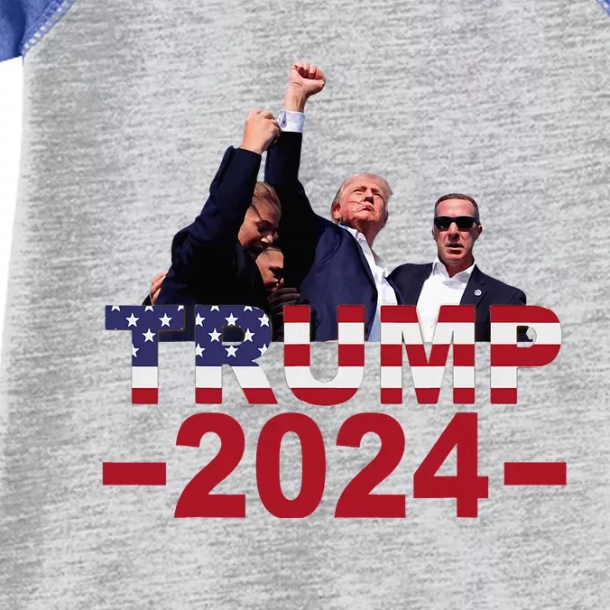 Donald Trump 2024 Escaped Shot At Election Rally Infant Baby Jersey Bodysuit