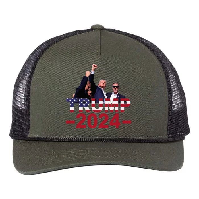 Donald Trump 2024 Escaped Shot At Election Rally Retro Rope Trucker Hat Cap