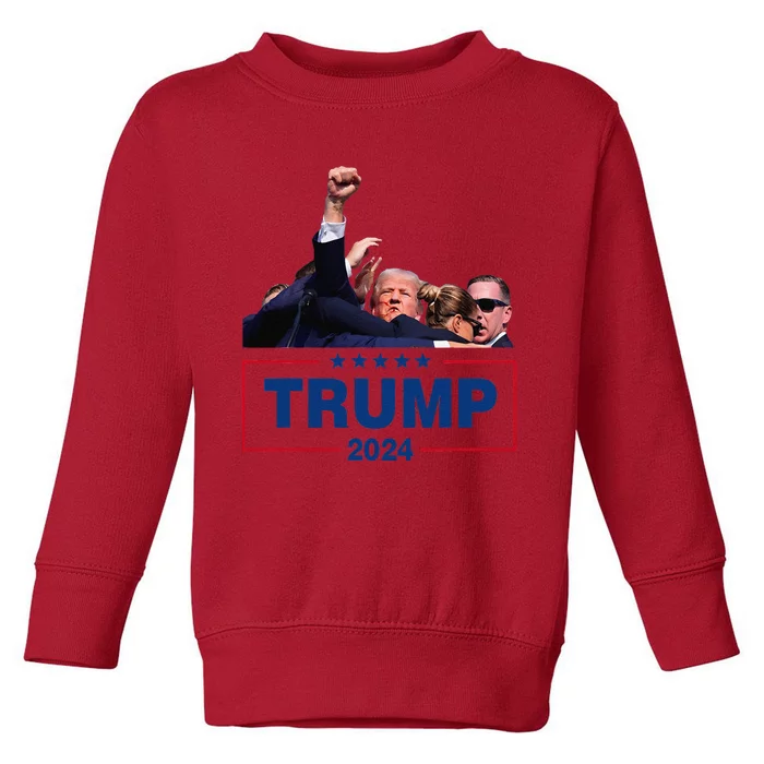 Donald Trump 2024 Survived Shot At Election Rally Toddler Sweatshirt