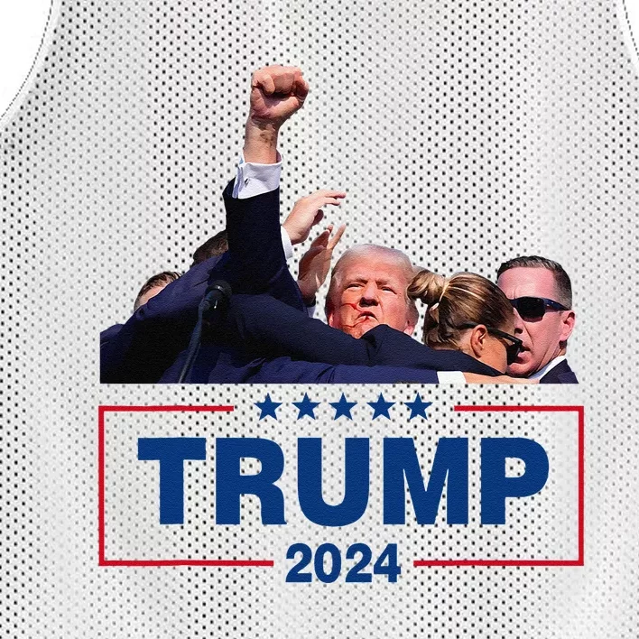 Donald Trump 2024 Survived Shot At Election Rally Mesh Reversible Basketball Jersey Tank