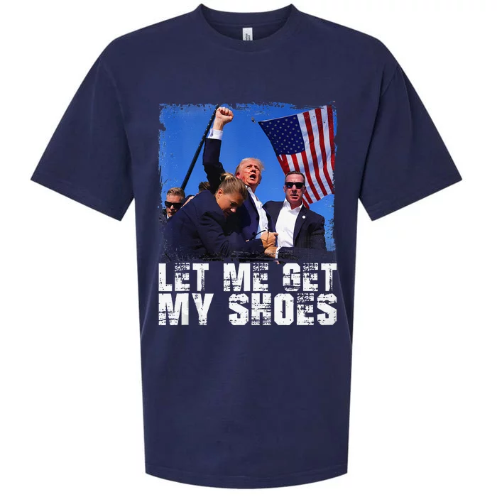 Donald Trump 2024 Fight Funny Let Me Get My Shoes Trump Sueded Cloud Jersey T-Shirt