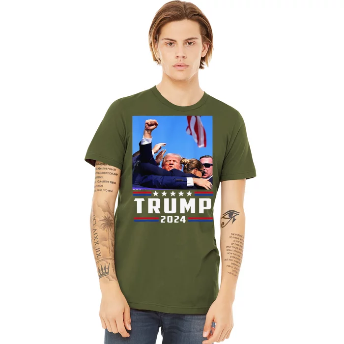 Donald Trump 2024 Survived Shot At Election Rally Premium T-Shirt