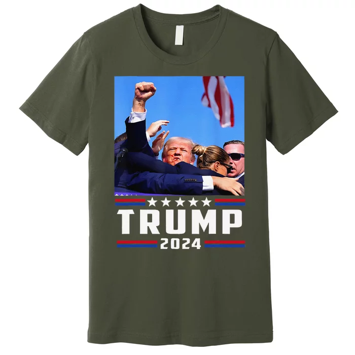 Donald Trump 2024 Survived Shot At Election Rally Premium T-Shirt