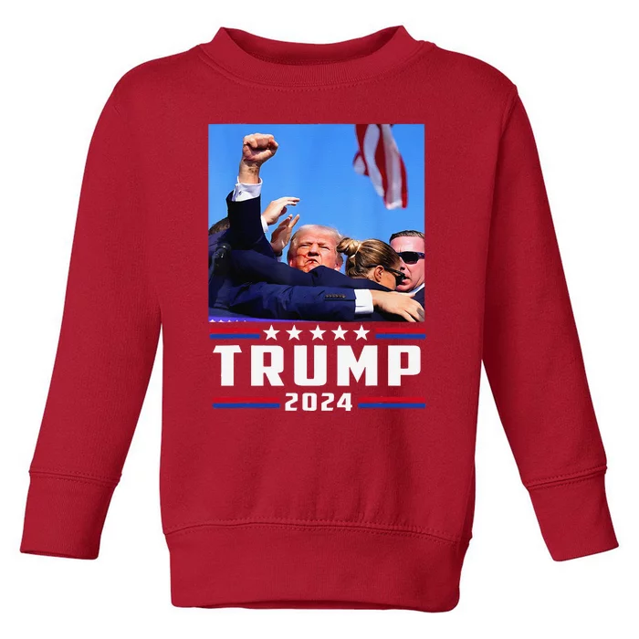 Donald Trump 2024 Survived Shot At Election Rally Toddler Sweatshirt