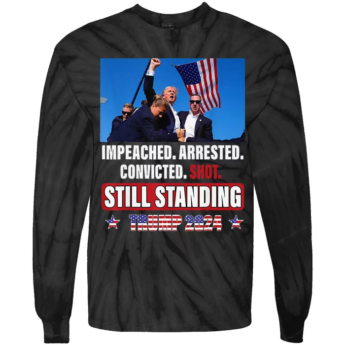 Donald Trump 2024 Survived Shot At Election Rally Tie-Dye Long Sleeve Shirt