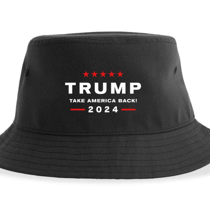 Donald Trump 2024 Take America Back Election The Return Sustainable Bucket Hat