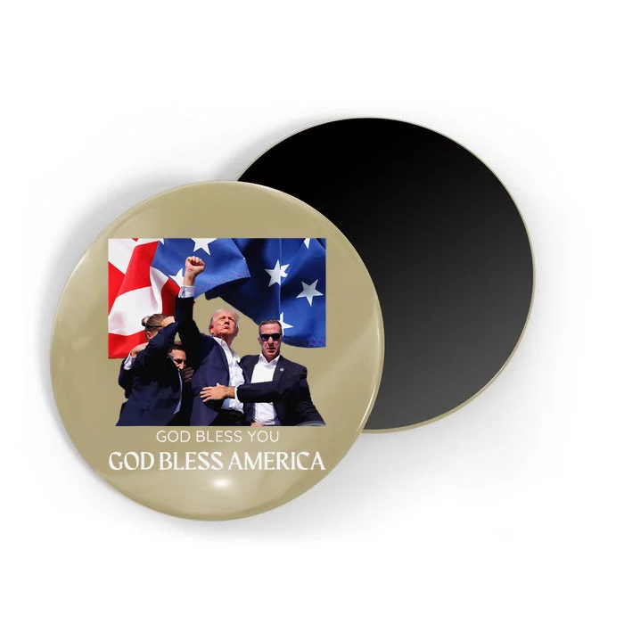 Donald Trump 2024 God Bless You God Bless America Magnet