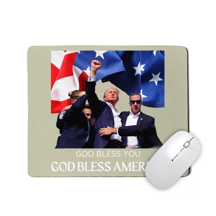 Donald Trump 2024 God Bless You God Bless America Mousepad