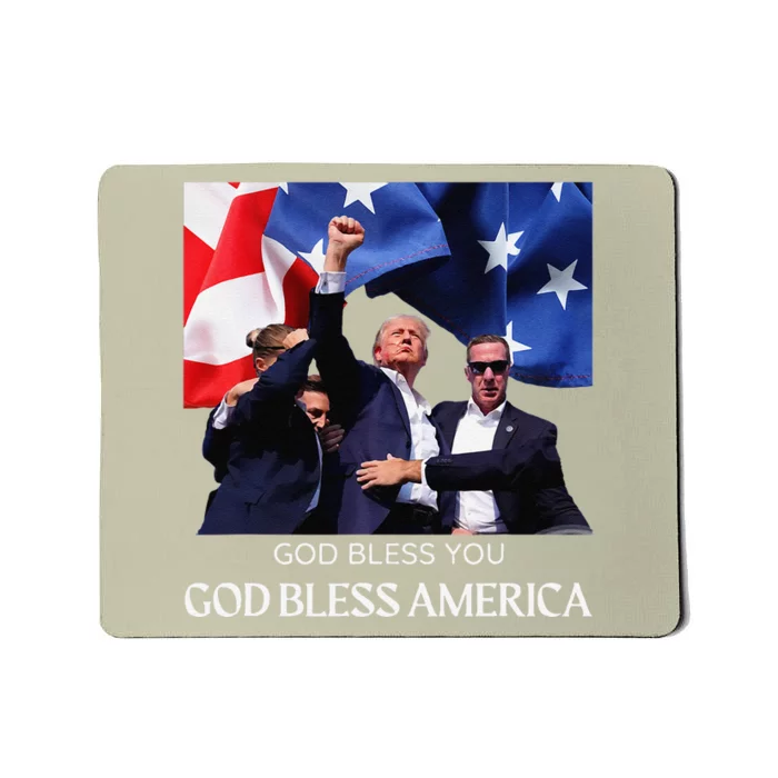 Donald Trump 2024 God Bless You God Bless America Mousepad