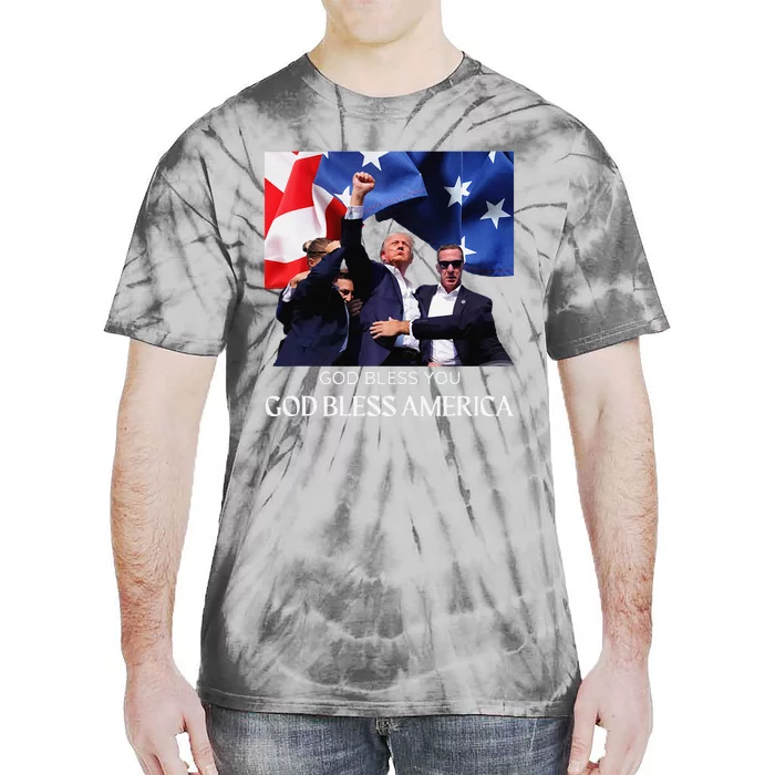 Donald Trump 2024 God Bless You God Bless America Tie-Dye T-Shirt