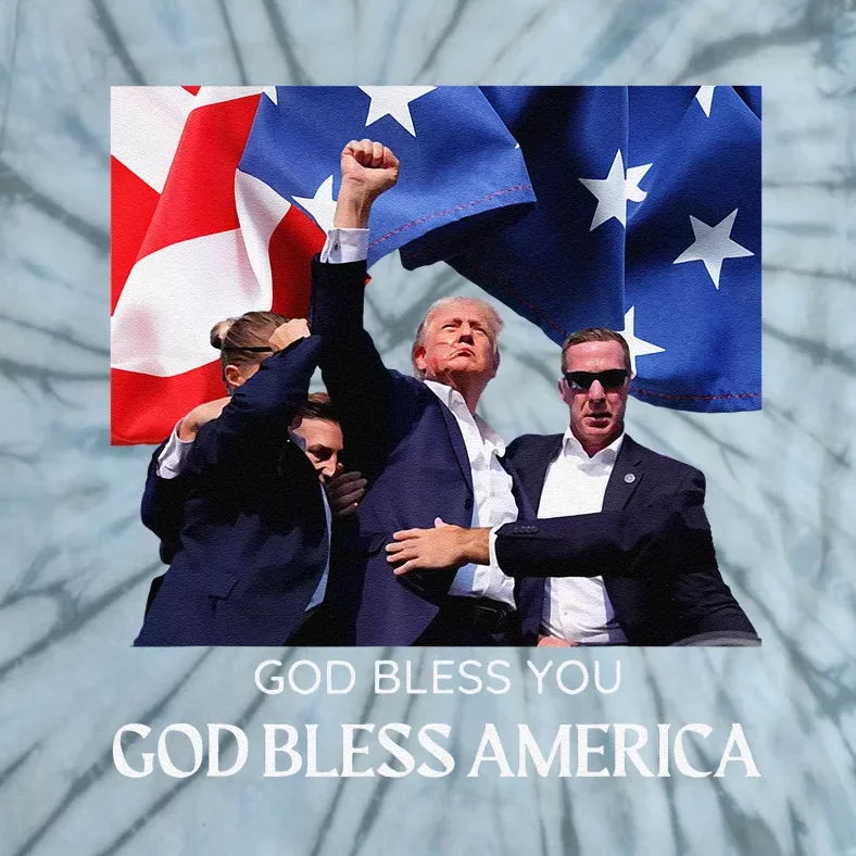 Donald Trump 2024 God Bless You God Bless America Tie-Dye T-Shirt