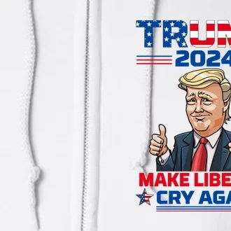 Donald Trump 2024 Re Election Make Liberals Cry Again Women Men Full Zip Hoodie