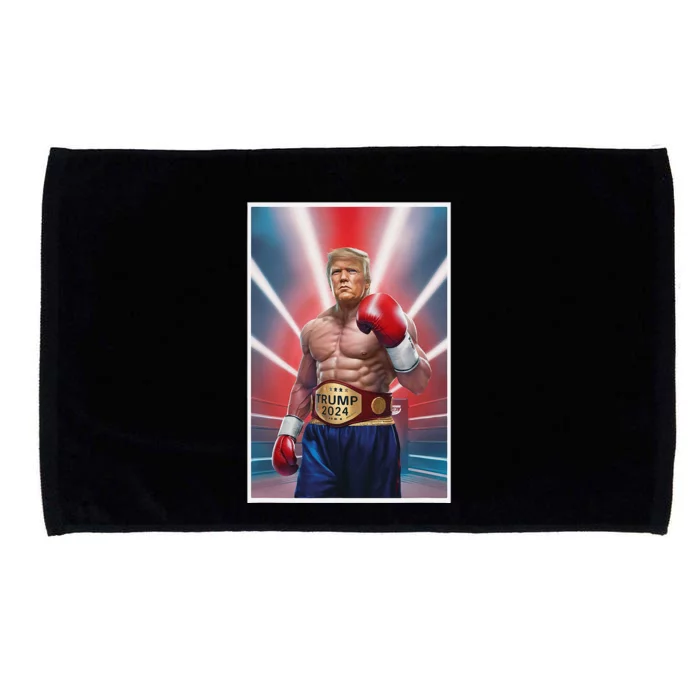 Donald Trump 2024 Election Fighter Boxing Gloves Fight Microfiber Hand Towel