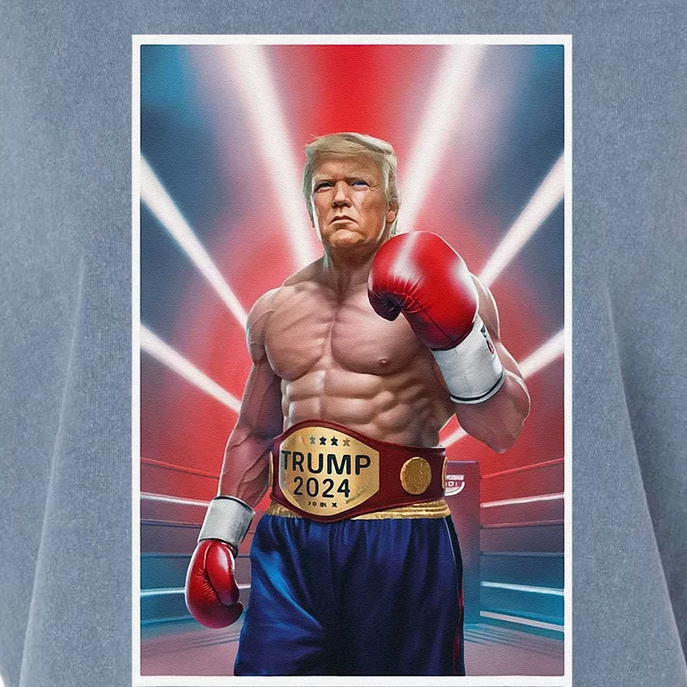 Donald Trump 2024 Election Fighter Boxing Gloves Fight Garment-Dyed Women's Muscle Tee