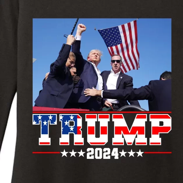 Donald Trump 2024 Survived Shot At Election Rally Usa Womens CVC Long Sleeve Shirt