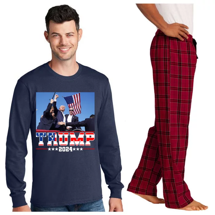 Donald Trump 2024 Survived Shot At Election Rally Usa Long Sleeve Pajama Set