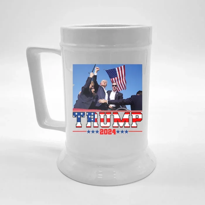 Donald Trump 2024 Survived Shot At Election Rally Usa Front & Back Beer Stein