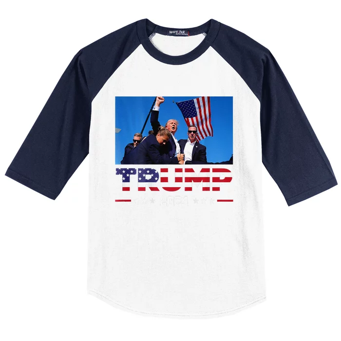 Donald Trump 2024 Survived Shot At Election Rally Baseball Sleeve Shirt