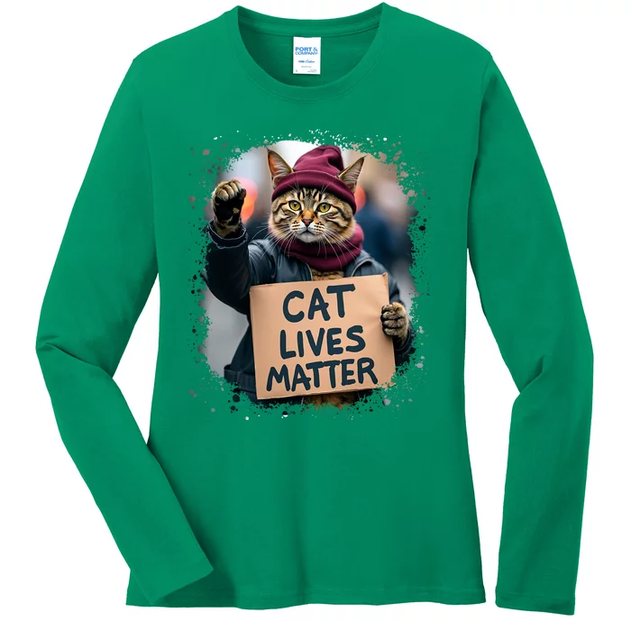 Donald Trump 2024 Cats Cat Lives Matter Trump Ladies Long Sleeve Shirt