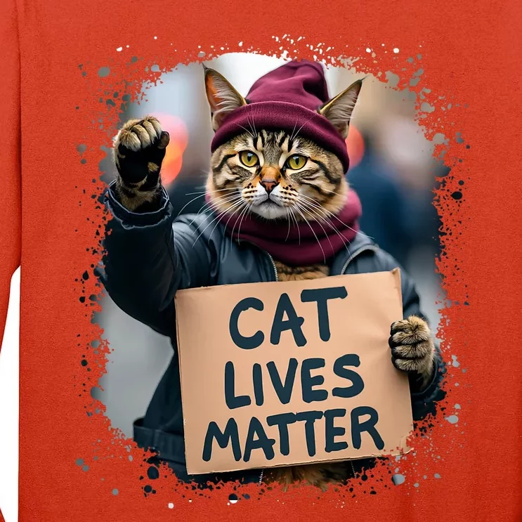 Donald Trump 2024 Cats Cat Lives Matter Trump Tall Long Sleeve T-Shirt