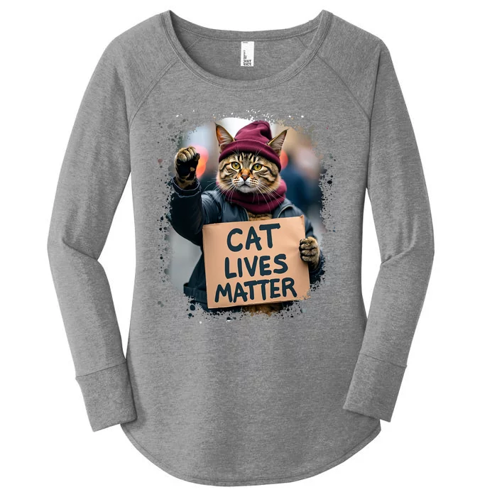 Donald Trump 2024 Cats Cat Lives Matter Trump Women's Perfect Tri Tunic Long Sleeve Shirt