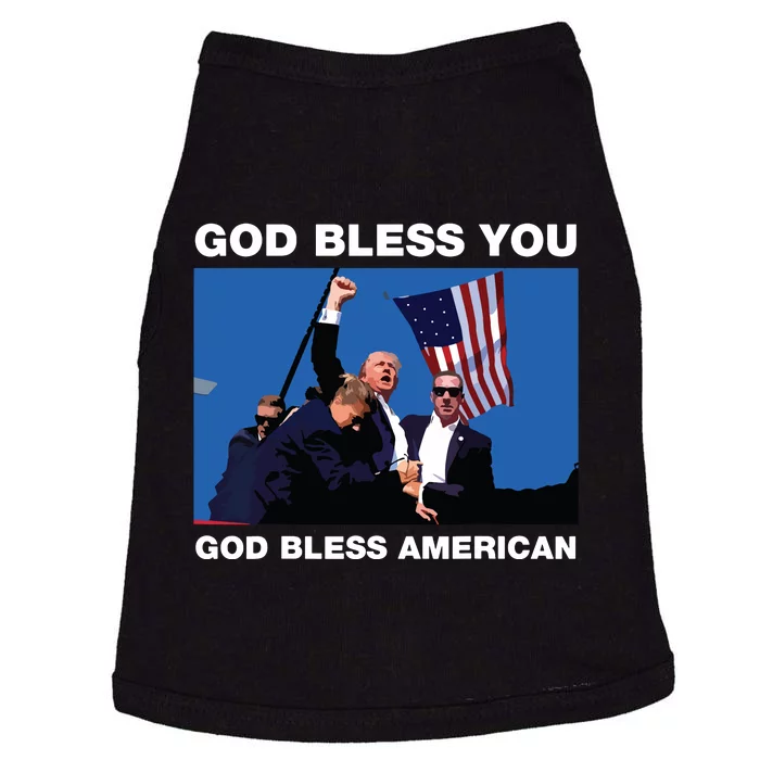 Donald Trump 2024 God Bless You God Bless America Doggie Tank