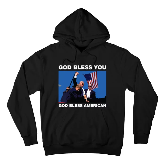 Donald Trump 2024 God Bless You God Bless America Hoodie