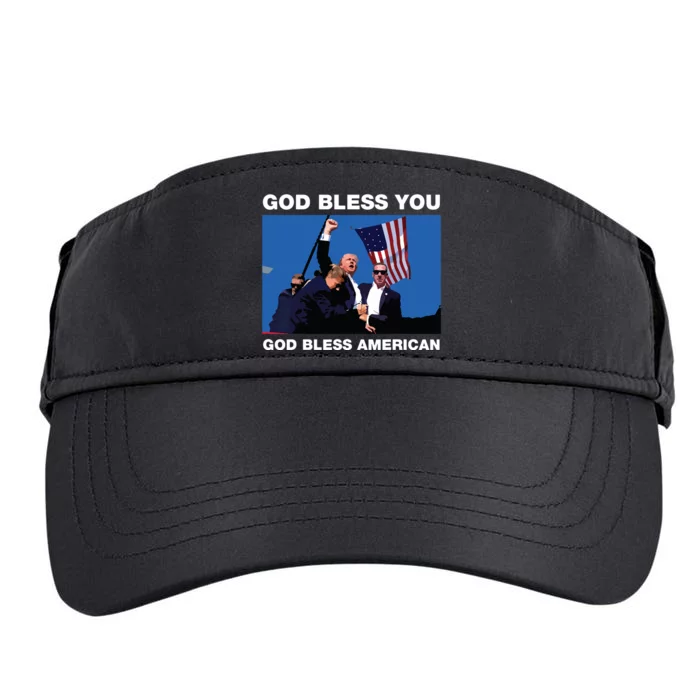 Donald Trump 2024 God Bless You God Bless America Adult Drive Performance Visor