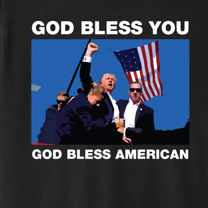 Donald Trump 2024 God Bless You God Bless America ChromaSoft Performance T-Shirt