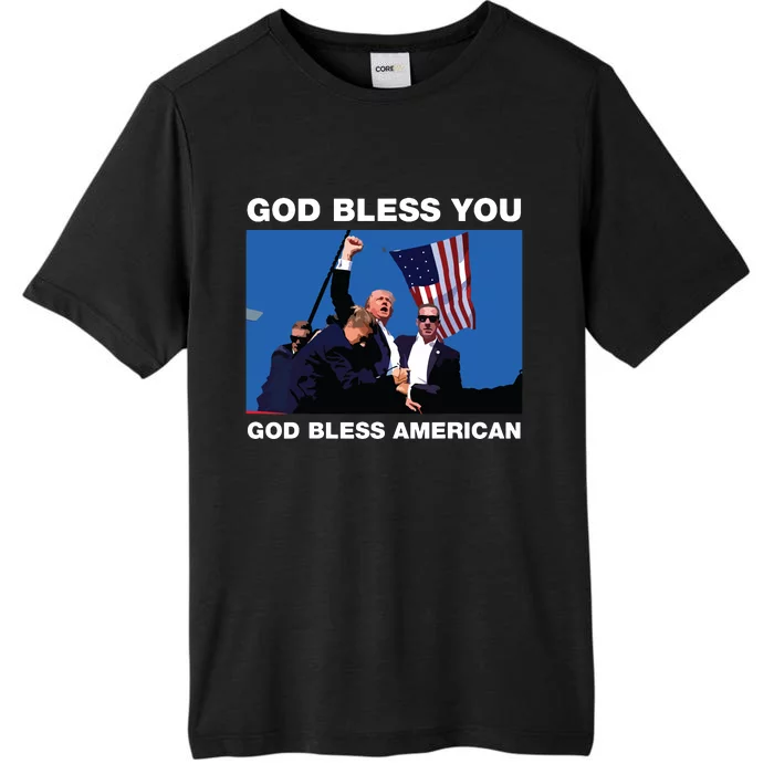 Donald Trump 2024 God Bless You God Bless America ChromaSoft Performance T-Shirt