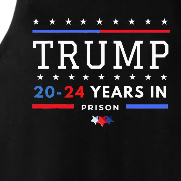 Donald Trump 20 24 Years In Prison Ladies Tri-Blend Wicking Tank