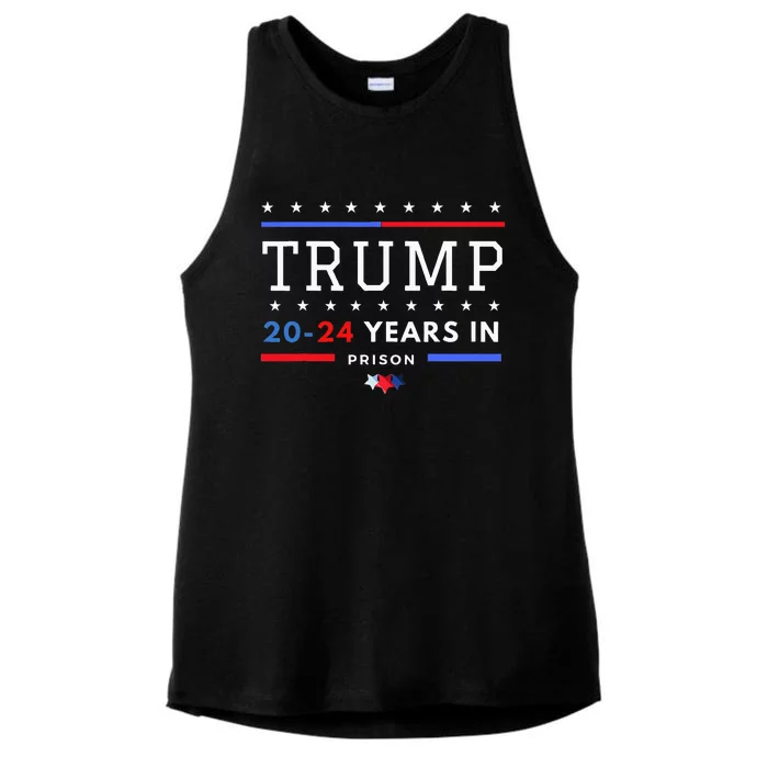 Donald Trump 20 24 Years In Prison Ladies Tri-Blend Wicking Tank