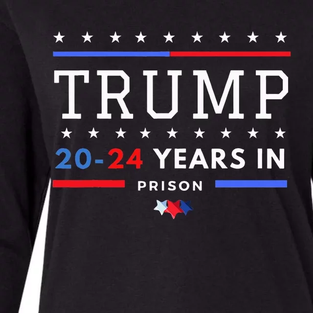 Donald Trump 20 24 Years In Prison Womens Cotton Relaxed Long Sleeve T-Shirt