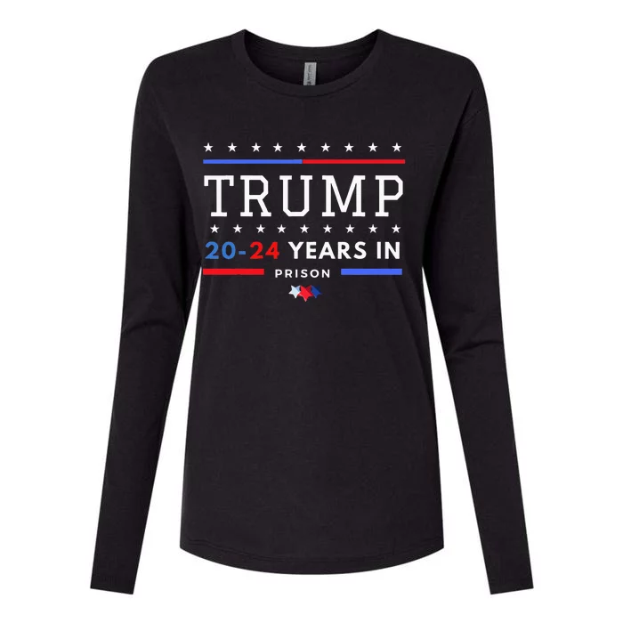 Donald Trump 20 24 Years In Prison Womens Cotton Relaxed Long Sleeve T-Shirt