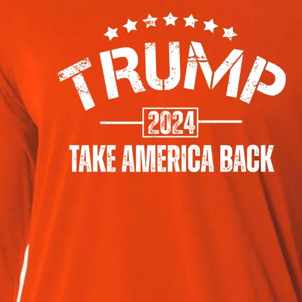 Donald Trump 2024 Take America Back Cooling Performance Long Sleeve Crew