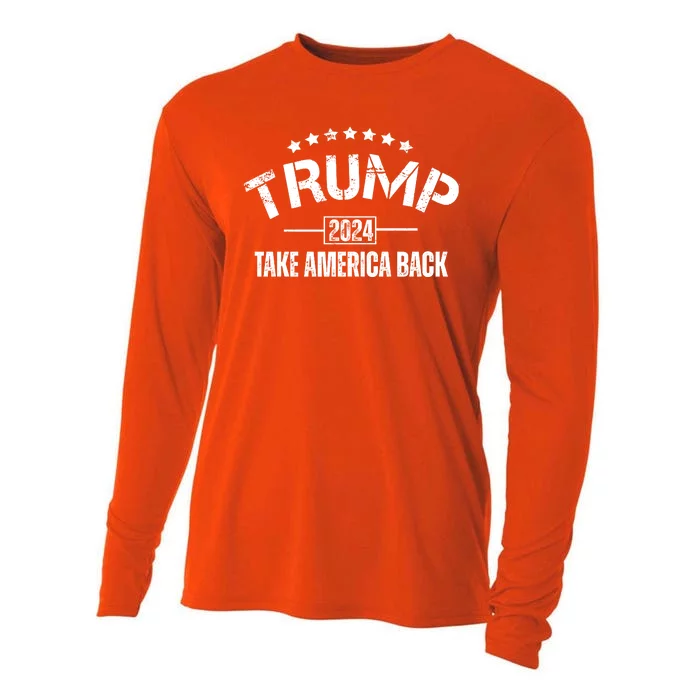 Donald Trump 2024 Take America Back Cooling Performance Long Sleeve Crew